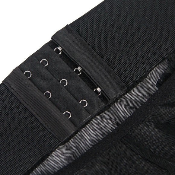 PLUS Gorgeous Black Mesh Embroidered Crop Top + Sexy Panty Lingerie Set - Picture 12 of 13